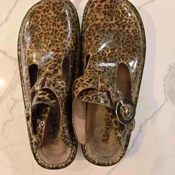 Alegria Limited Edition Safari Clogs Leopard Womens Size 7 - Picture 3 of 8